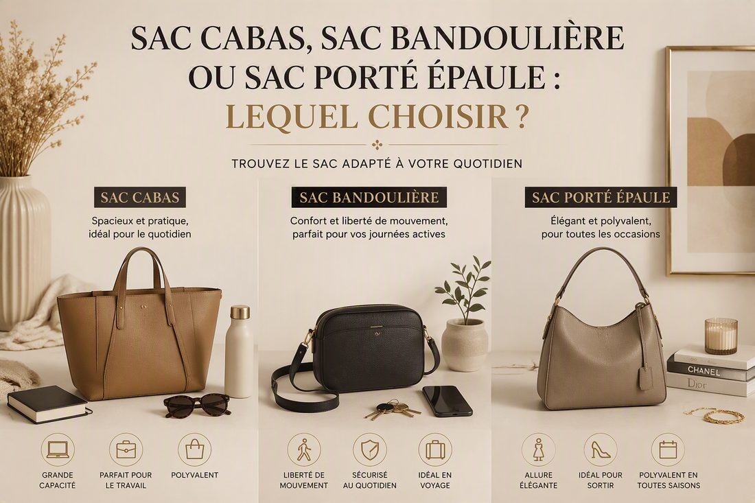 Sac cabas, sac bandoulière ou sac épaule : lequel choisir ?