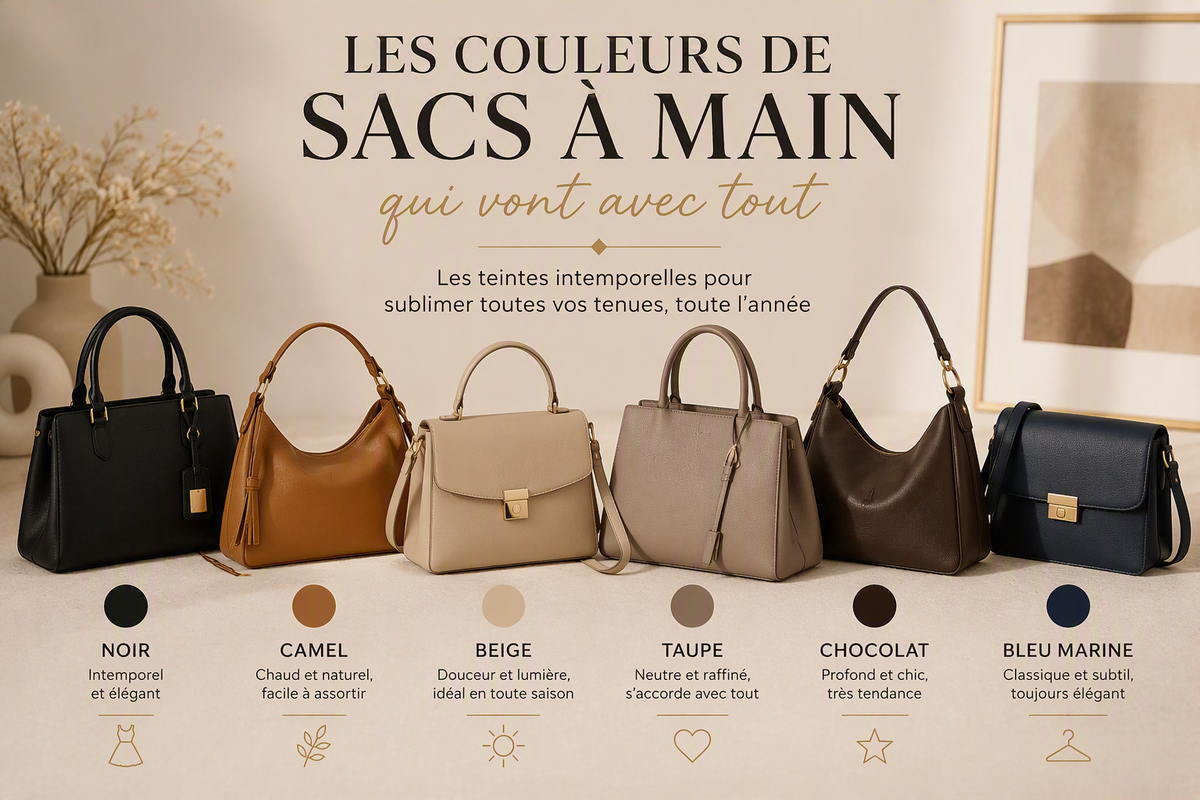 Les couleurs de sacs à main qui vont avec tout : les teintes à adopter pour un style sans fausse note