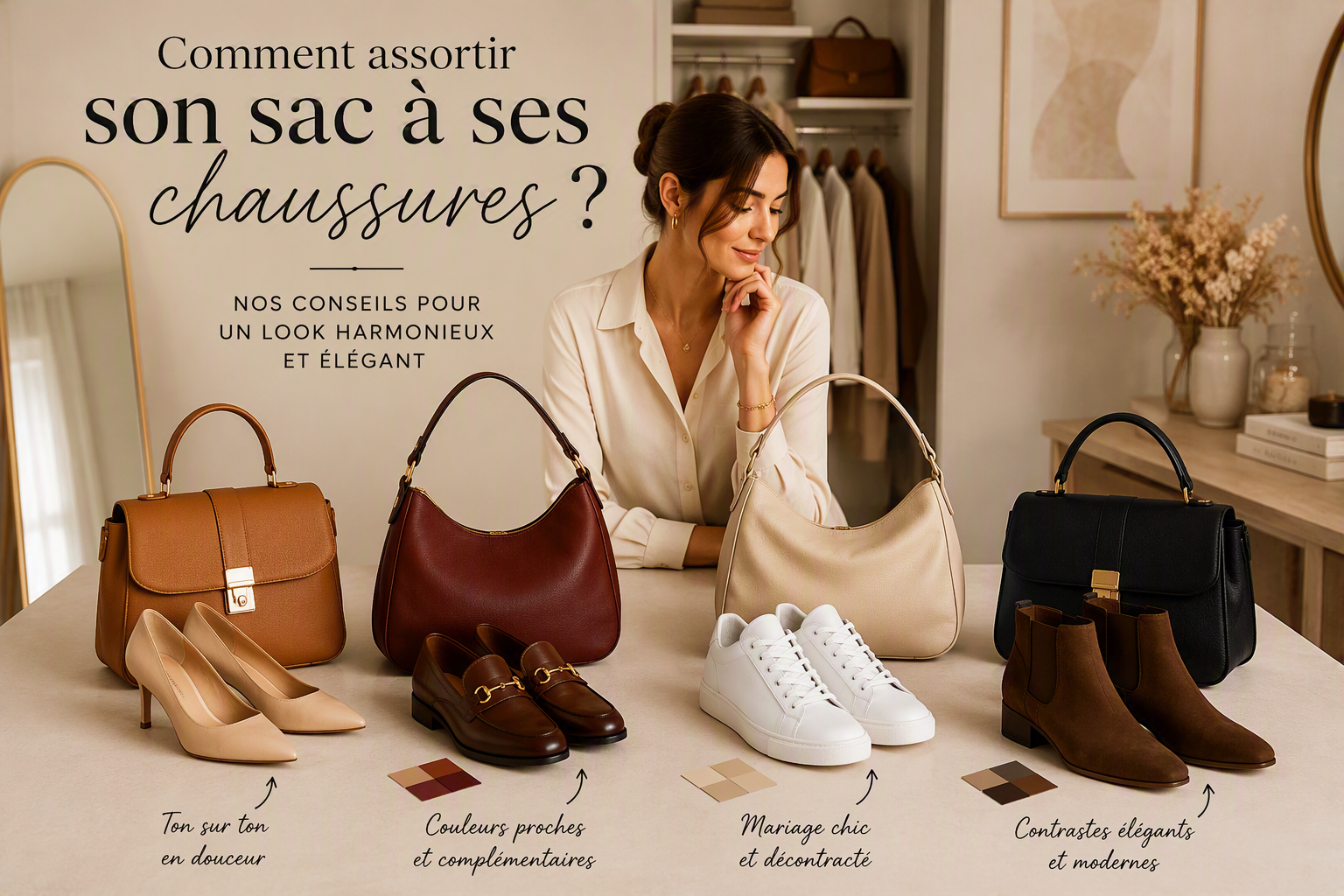 Comment assortir son sac à ses chaussures ? Les règles simples pour une allure élégante