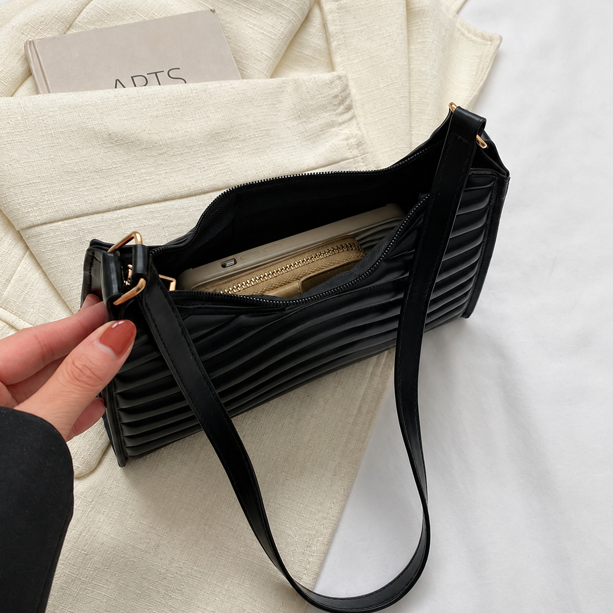 Sac Bandoulière Urbain en PU Souple - Chic et Pratique pour Tous les Jours