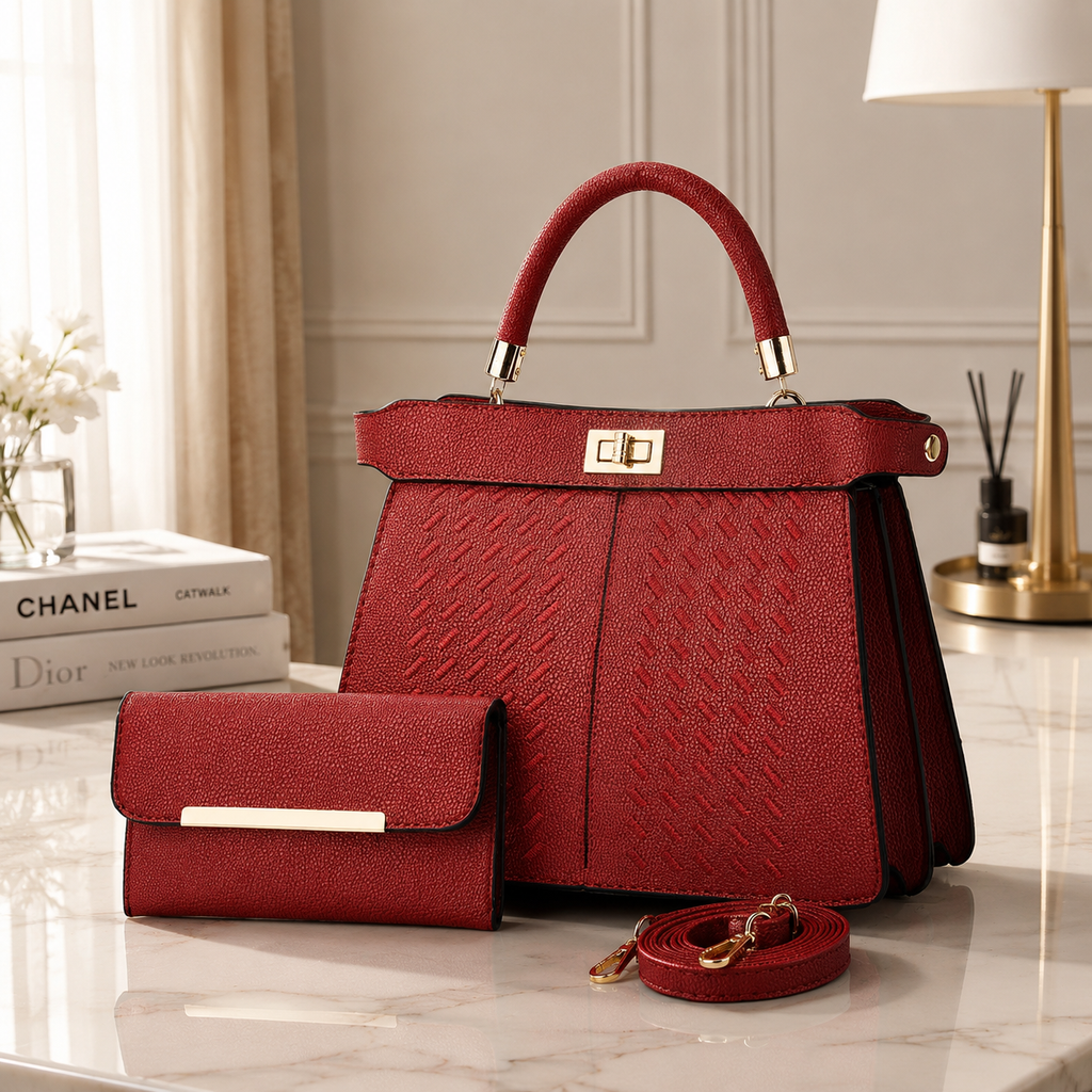 Sac élégant avec pochette, raffinement à porter chaque jour