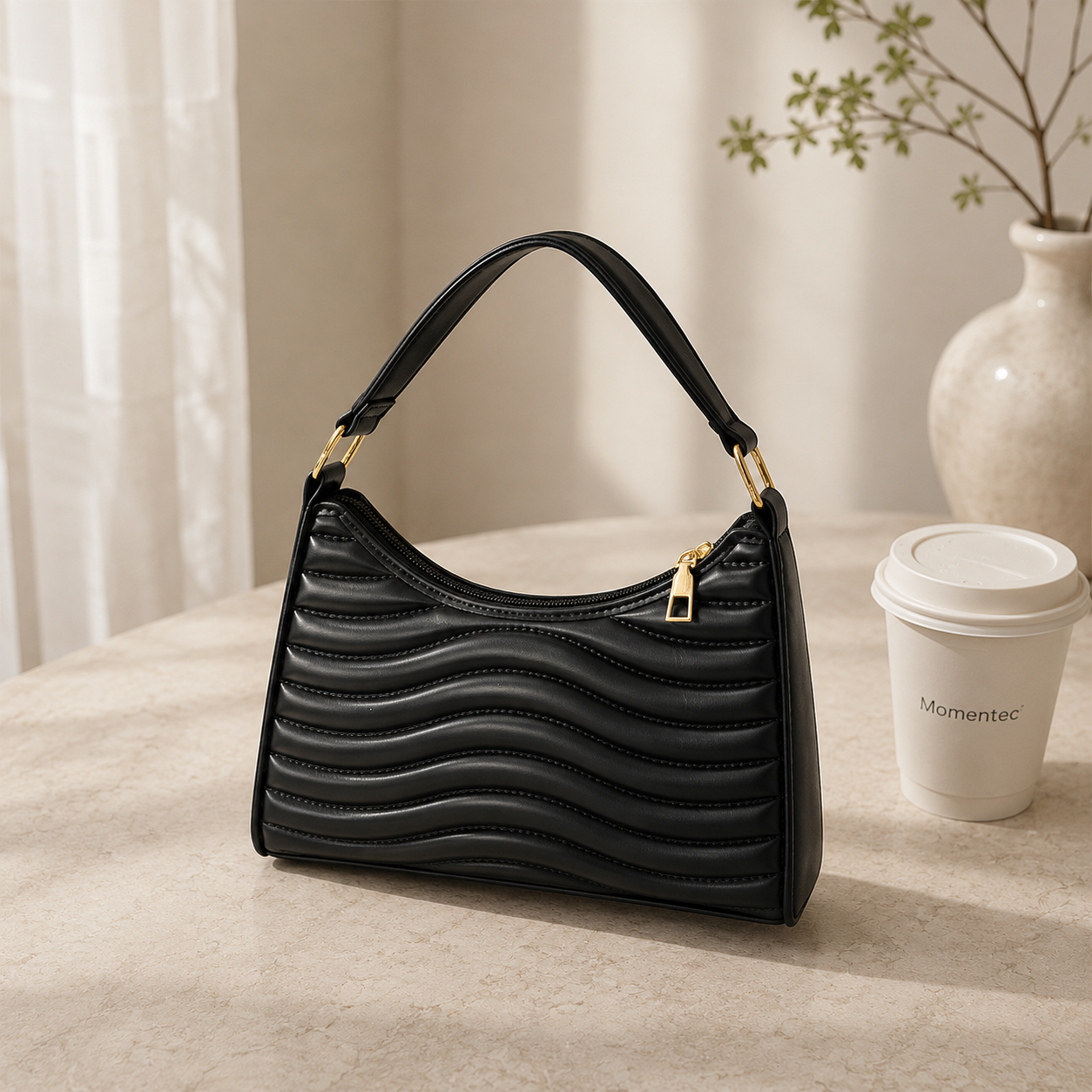 Sac Bandoulière Urbain en PU Souple - Chic et Pratique pour Tous les Jours