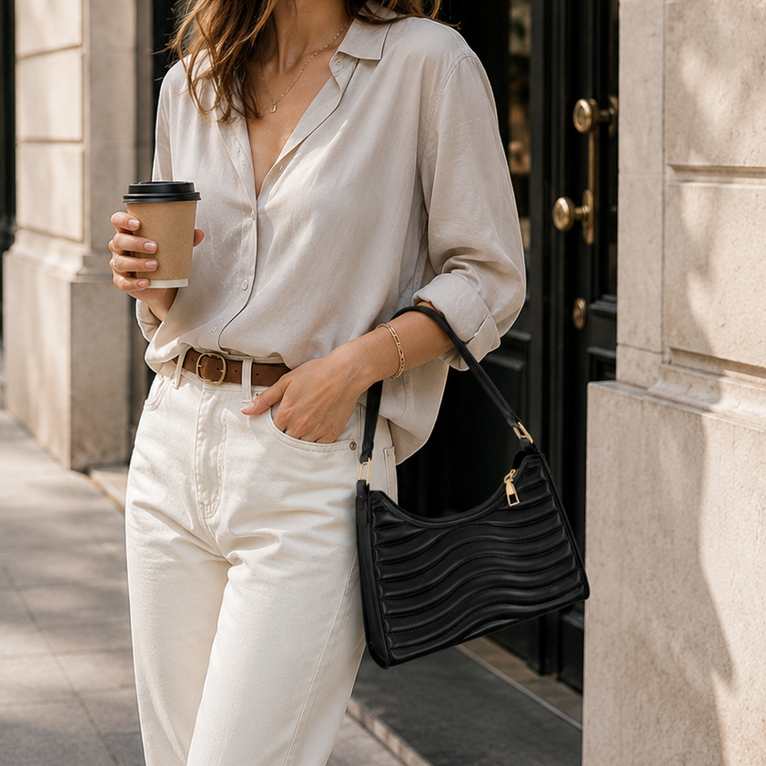 Sac Bandoulière Urbain en PU Souple - Chic et Pratique pour Tous les Jours