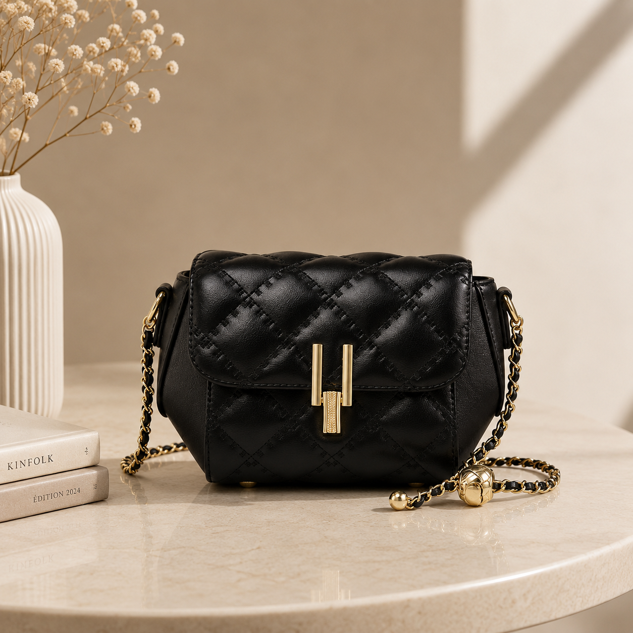 Sac matelassé à chaîne, l'alliance du caractère et du chic