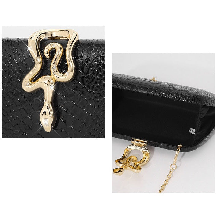 Sac de soirée élégant à imprimé serpent et au style sophistiqué