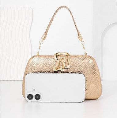 Sac de soirée élégant à imprimé serpent et au style sophistiqué