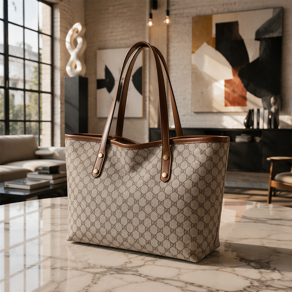 Grand sac cabas avec pochette, votre allié du quotidien